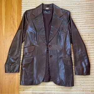 Vintage leather blazer